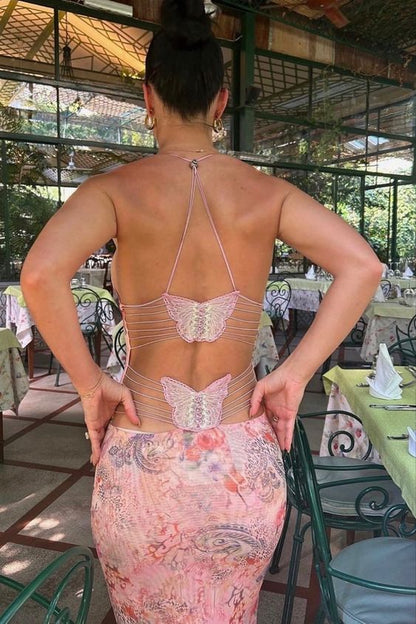 Backless Butterfly Dress